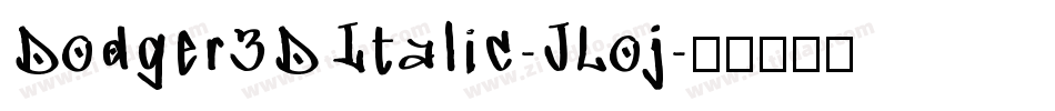 Dodger3DItalic-JLoj字体转换