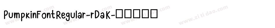 PumpkinFontRegular-rDaK字体转换