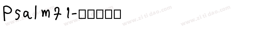 Psalm71字体转换
