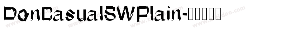 DonCasualSWPlain字体转换