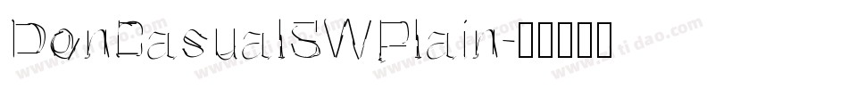 DonCasualSWPlain字体转换