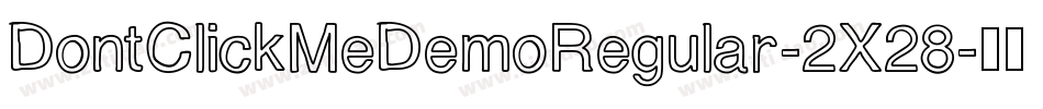 DontClickMeDemoRegular-2X28字体转换