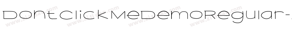 DontClickMeDemoRegular-2X28字体转换