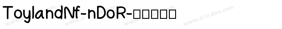 ToylandNf-nDoR字体转换