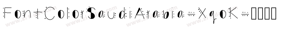 FontColorSaudiArabia-XgoK字体转换
