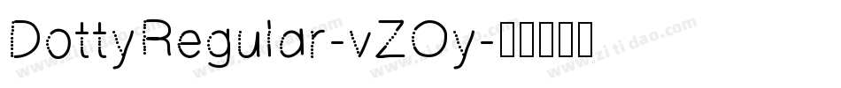 DottyRegular-vZOy字体转换