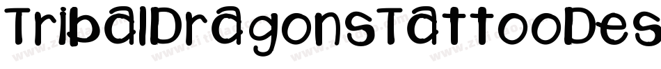 TribalDragonsTattooDesigns-V05y字体转换