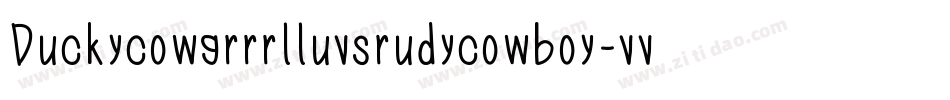 Duckycowgrrrlluvsrudycowboy-vvqO字体转换