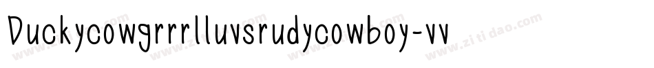Duckycowgrrrlluvsrudycowboy-vvqO字体转换