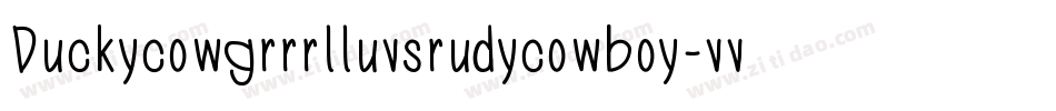 Duckycowgrrrlluvsrudycowboy-vvqO字体转换