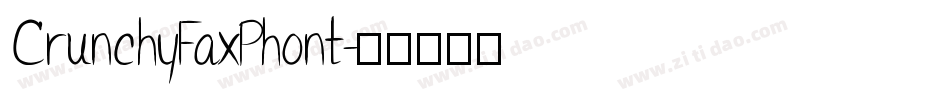 CrunchyFaxPhont字体转换