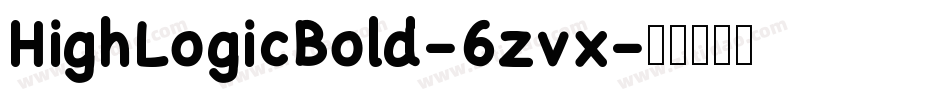 HighLogicBold-6zvx字体转换