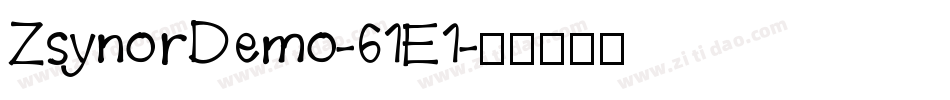 ZsynorDemo-61E1字体转换