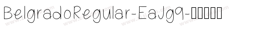 BelgradoRegular-EaJg9字体转换