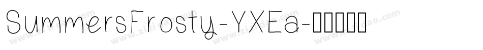 SummersFrosty-YXEa字体转换