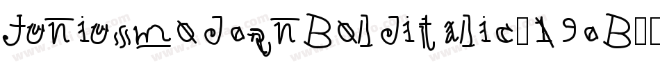 JuniusmodernBolditalic-19eB字体转换