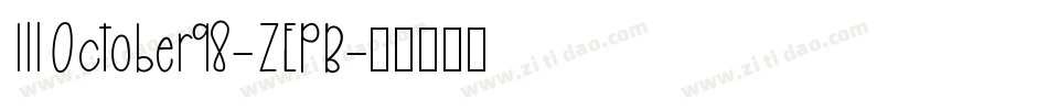 IllOctober98-ZEPB字体转换