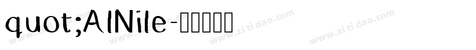 quot;AlNile字体转换