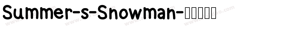 Summer-s-Snowman字体转换