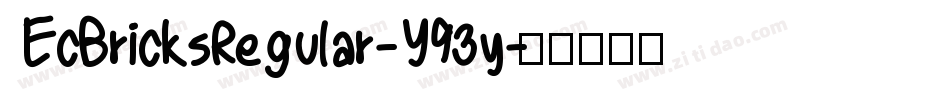 EcBricksRegular-Y93y字体转换