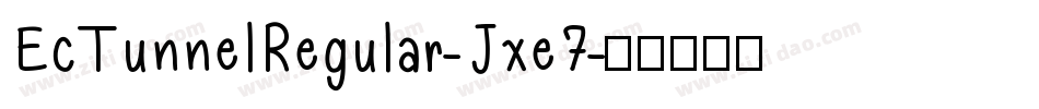 EcTunnelRegular-Jxe7字体转换