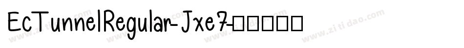 EcTunnelRegular-Jxe7字体转换
