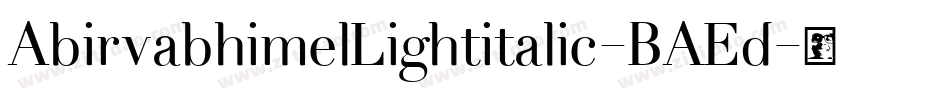 AbirvabhimelLightitalic-BAEd字体转换