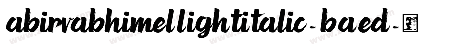 AbirvabhimelLightitalic-BAEd字体转换
