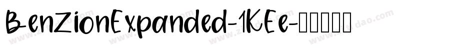 BenZionExpanded-1KEe字体转换