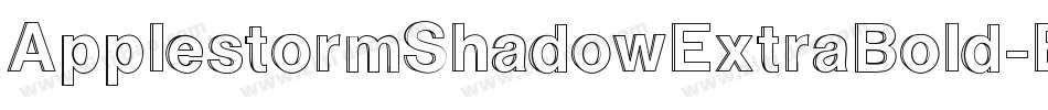 ApplestormShadowExtraBold-EBEg字体转换