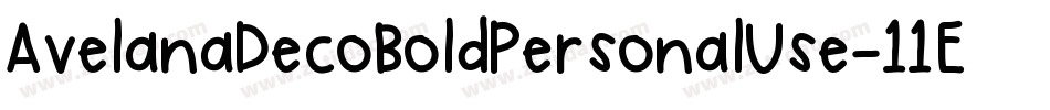 AvelanaDecoBoldPersonalUse-11Ej字体转换