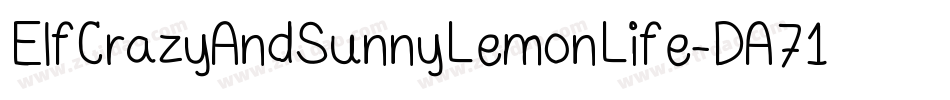 ElfCrazyAndSunnyLemonLife-DA71字体转换
