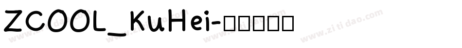 ZCOOL_KuHei字体转换