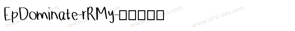 EpDominate-rRMy字体转换