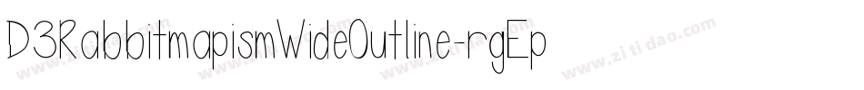D3RabbitmapismWideOutline-rgEp字体转换