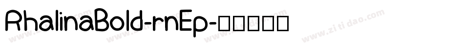 RhalinaBold-rnEp字体转换