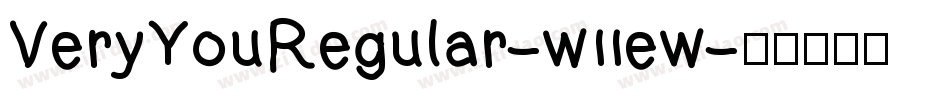 VeryYouRegular-w11ew字体转换