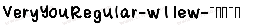 VeryYouRegular-w11ew字体转换