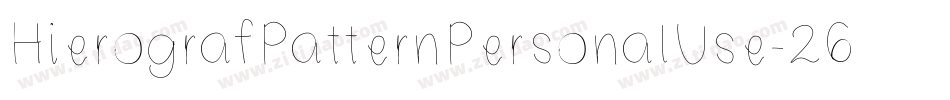 HierografPatternPersonalUse-26eW字体转换 HierografPatternPersonalUse-26eW字体转换