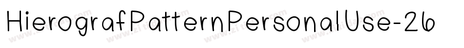 HierografPatternPersonalUse-26eW字体转换 HierografPatternPersonalUse-26eW字体转换