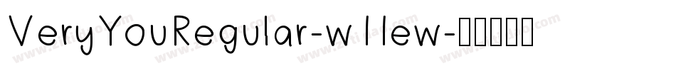 VeryYouRegular-w11ew字体转换