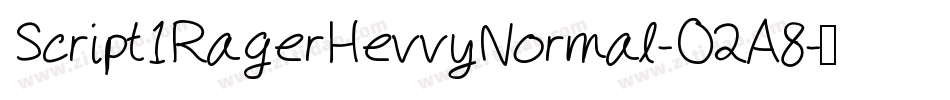 Script1RagerHevvyNormal-O2A8字体转换