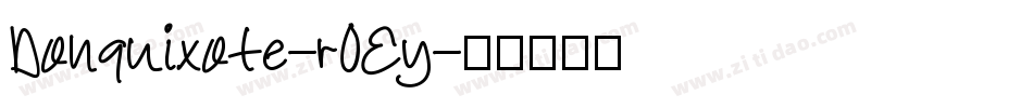 Donquixote-r0Ey字体转换