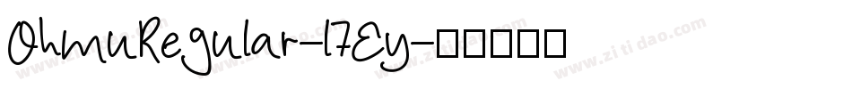 OhmuRegular-l7Ey字体转换