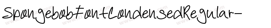 SpongebobFontCondensedRegular-3zZEy字体转换