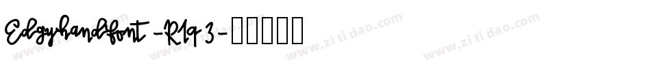 Edgyhandfont-Rlq3字体转换