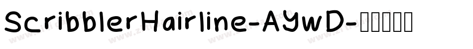 ScribblerHairline-AYwD字体转换