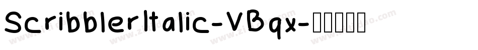 ScribblerItalic-VBqx字体转换