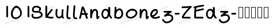 101SkullAndbonez-ZEdz字体转换
