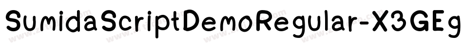 SumidaScriptDemoRegular-X3GEg字体转换 SumidaScriptDemoRegular-X3GEg字体转换